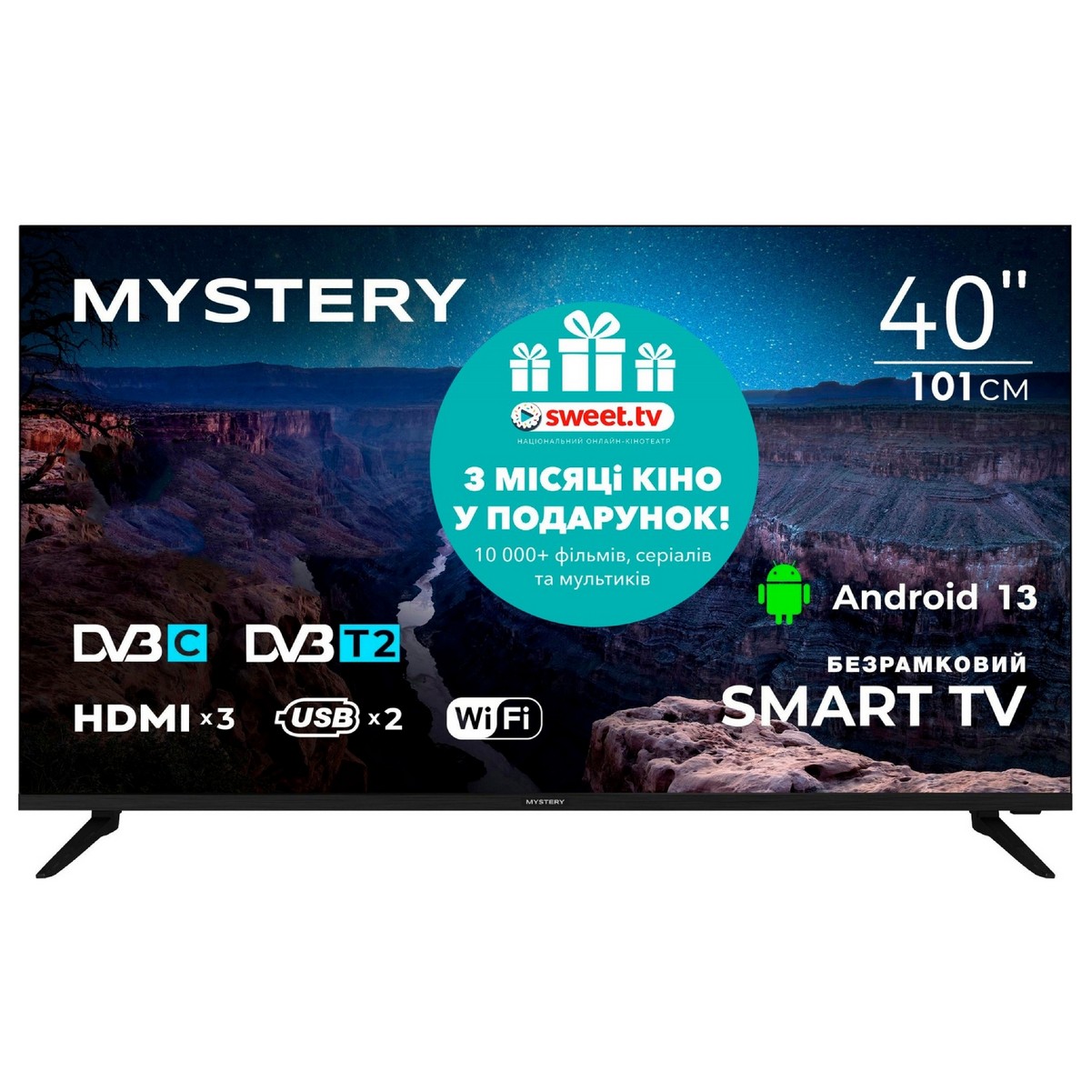 Телевізор Mystery MTV-4060FST2, фото №1 Телевізор Mystery MTV-4060FST2, фото №1