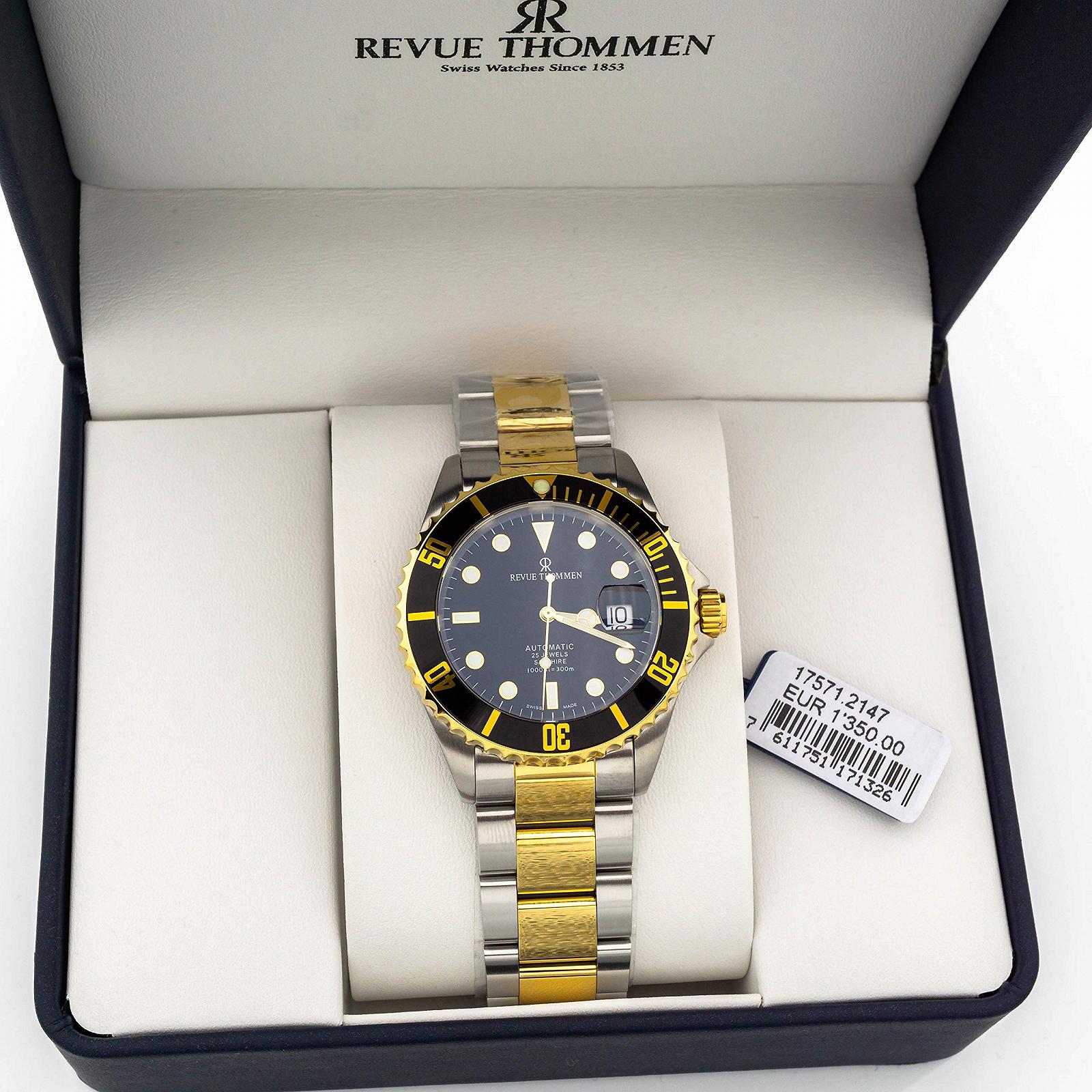 Годинник Revue Thommen RT Diver Gold SW200-17571.2147 Швейцарський автоматичний Браслет, фото №2