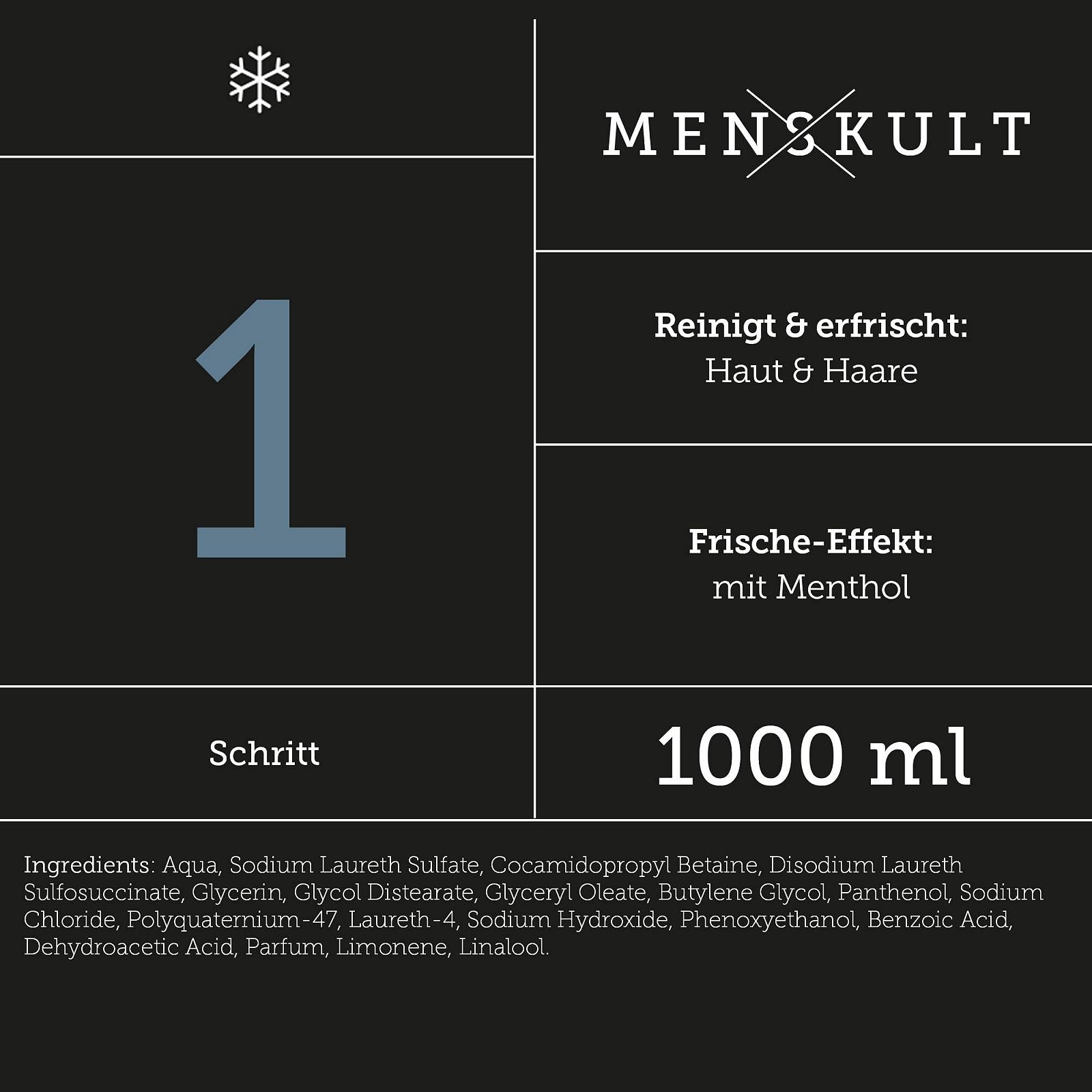Шампунь MENSKULT Fresh Invigorating Men's Hair Care (1000 мл), фото №2