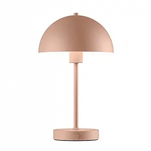 Настольная лампа skølm Aeriala LED аккумуляторная сенсорная в форме гриба металлическая терракотовая - Фото 1