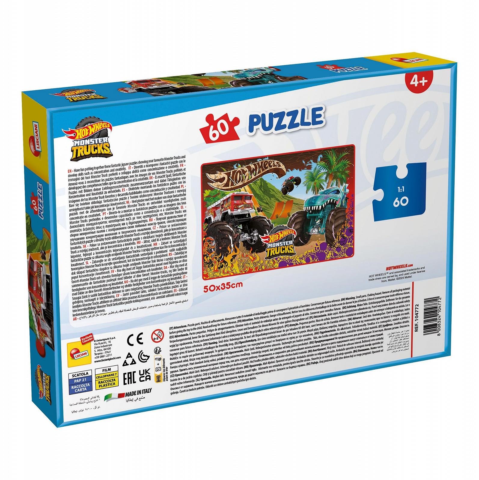 Пазл Lisciani Hot Wheels 60 деталей 35 x 50 см, фото №2