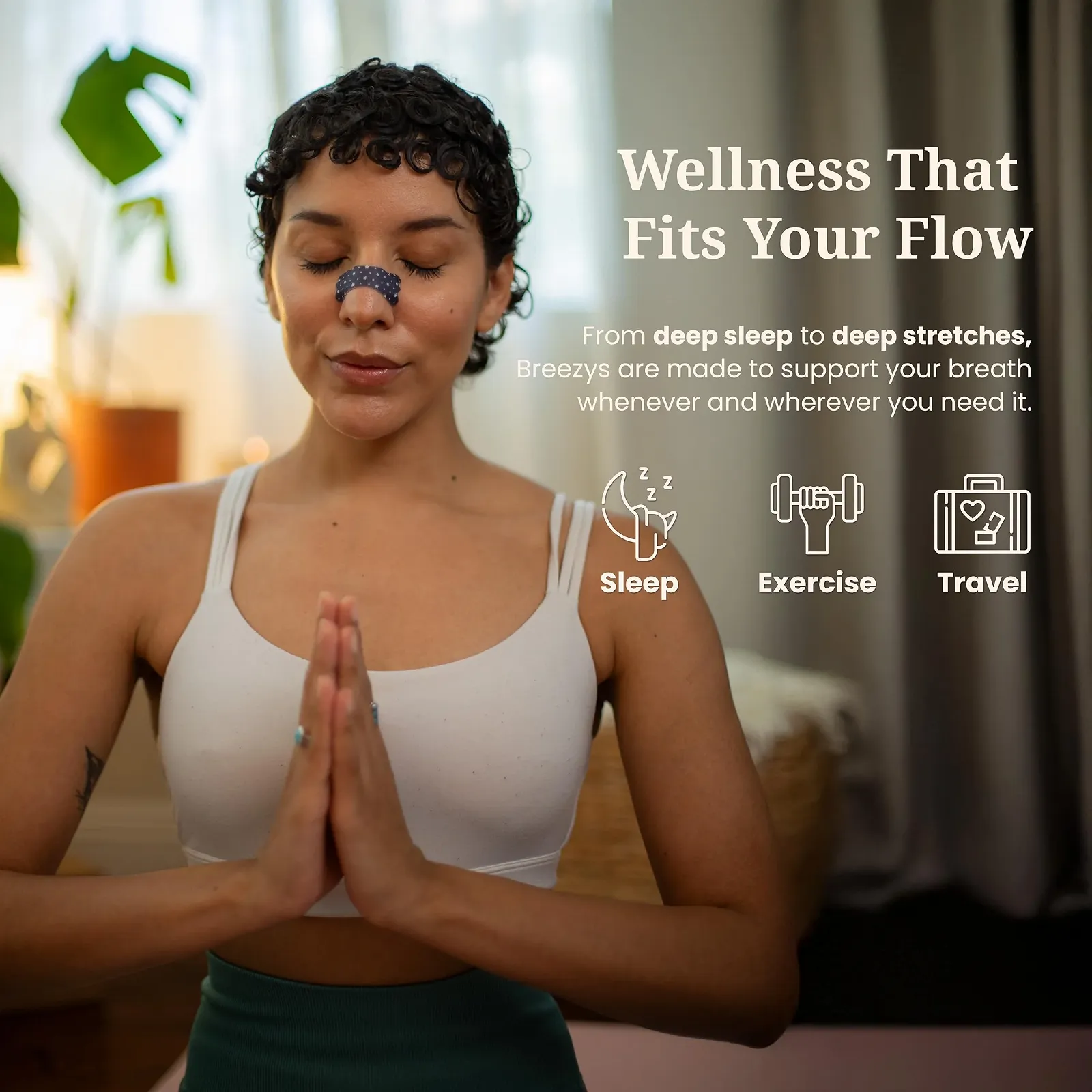 Смужка для носа Breezys для полегшення дихання, від хропіння та закладеності носа екстра сильна та зручна, фото №2