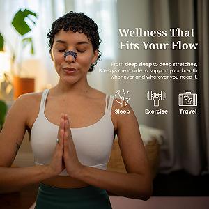 Полоска для носа Breezys для облегчения дыхания, от храпа и заложенности носа экстра сильная и удобная synthetic.ua - Фото 1