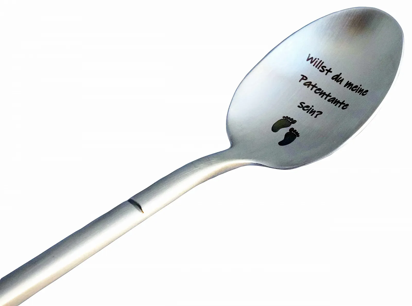 Ложка Zinello Design Оголошення про вагітність для майбутньої хрещеної мами, сріблястий, фото №1