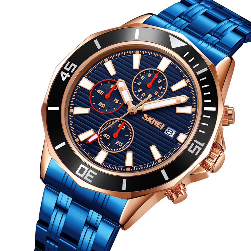 Годинник Skmei 9335RGBU Rose Gold-Blue, фото №2