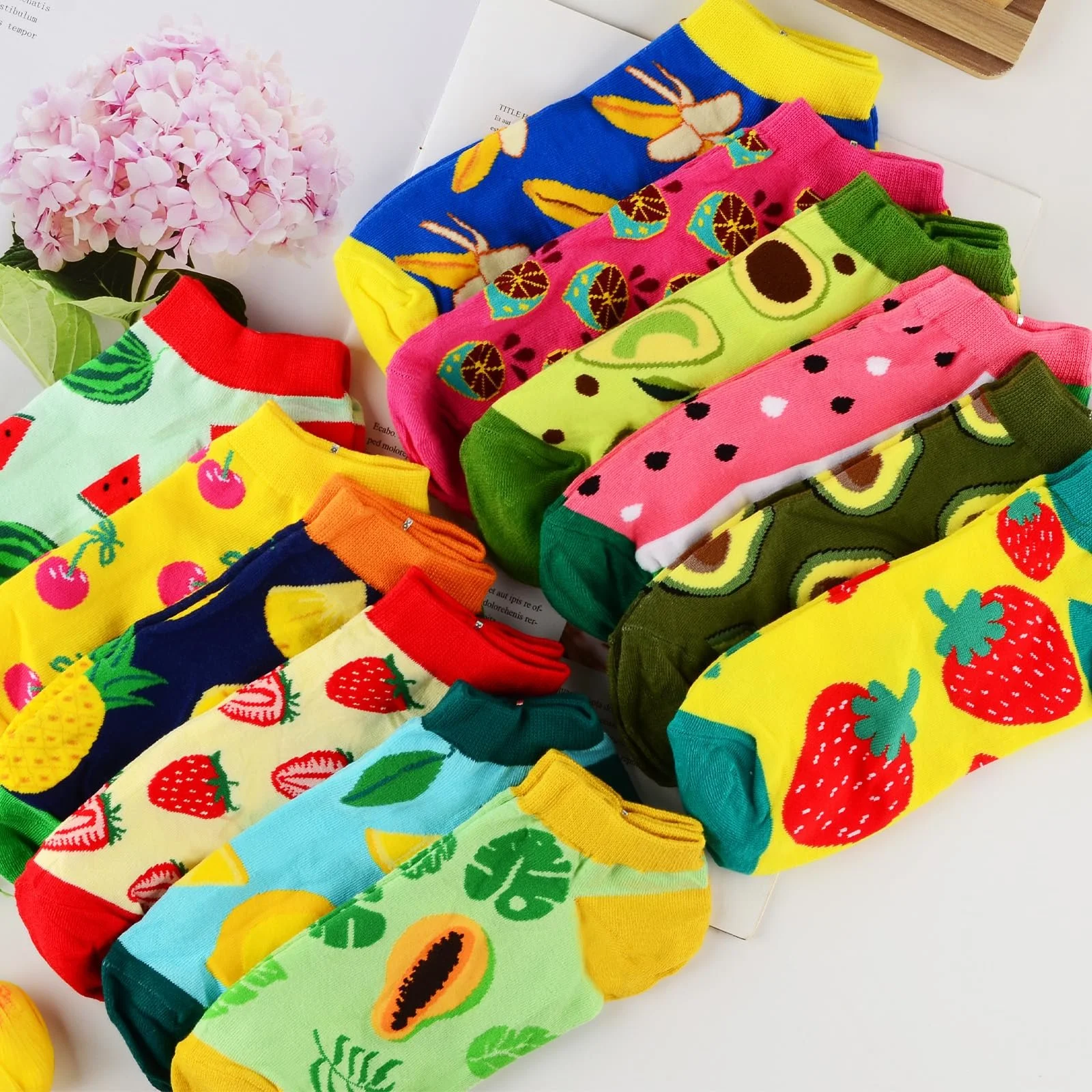 Носки Хлопковые Разноцветные, 37-42, Хлопок, Разноцветные Носки, Короткие, Повседневные, Необычные Забавные, фото №7