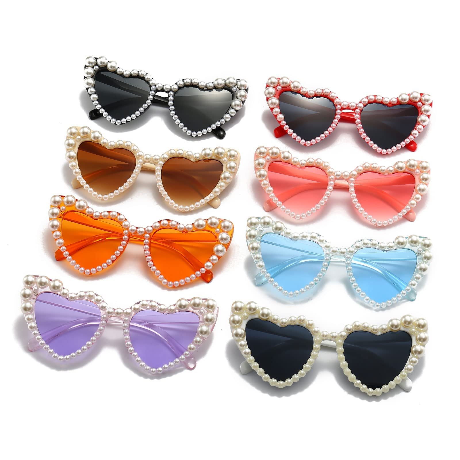 Вінтажні сонцезахисні окуляри Серце з бісером LJCZKA Ретро, фото №7