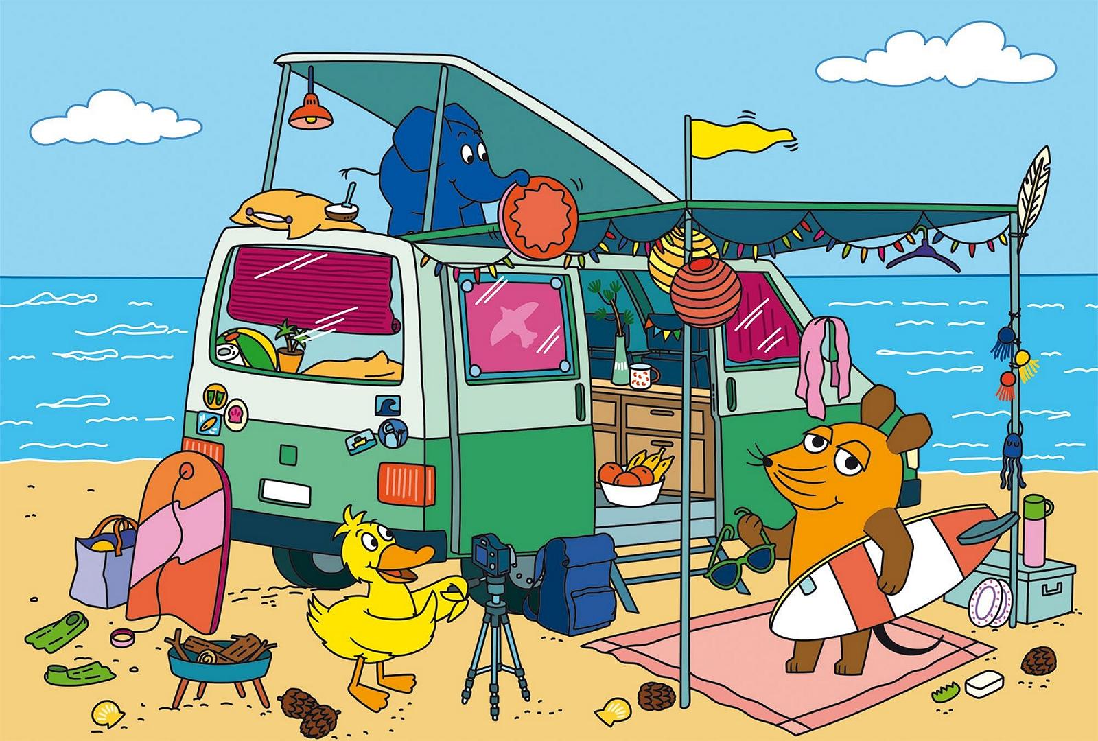 Пазл Schmidt Spiele The Mouse Camping 100 деталей из травяного картона, фото №1