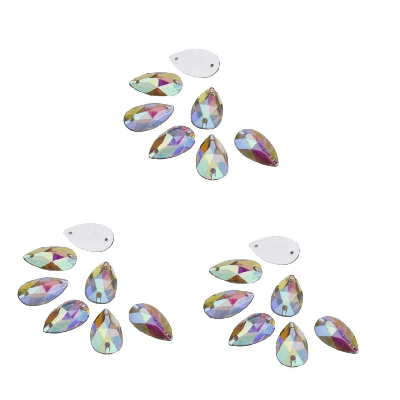 Капли воды Healeved, 150 шт, кристаллы из смолы с плоской задней частью для пришивания или приклеивания, для украшения костюмов и рукоделия, фото №7