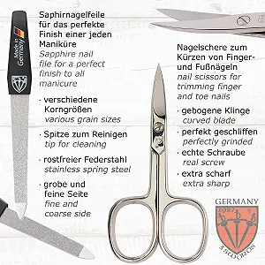 Набір для манікюру DREI SCHWERTER Monza 10 предметів, карбоновий вигляд synthetic.ua - Фото 1