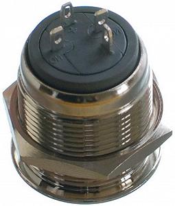 Кнопка антивандальна VJ Parts d22mm стрижка 19mm h23mm 2 положення 4 контакт індикація synthetic.ua - Фото 1