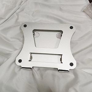 Підставка для ноутбука складана охолоджуюча регульована для ноутбука Pad Cooler 10-17 дюймів Сріблясто-сіра, регульований рівень охолодження synthetic.ua - Фото 1