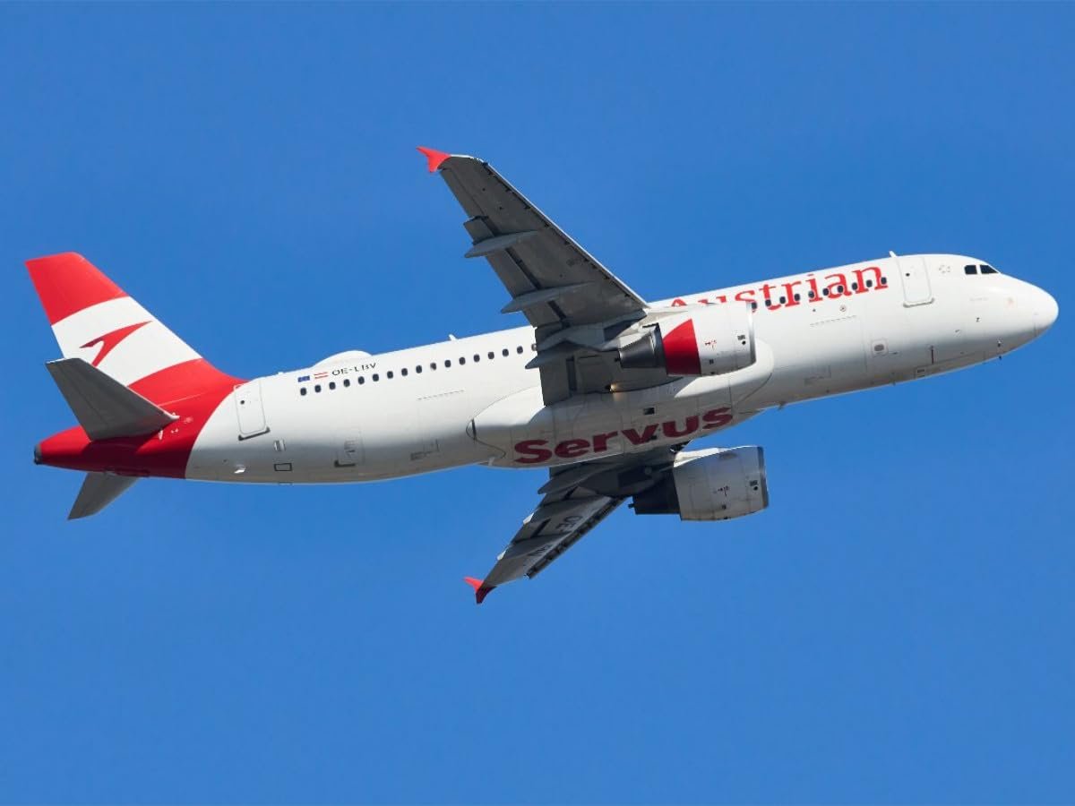 Пазл CALVENDO OE-LBV - Austrian Airlines - Airbus A320-214 - Frankfurt Airport 1000 деталей 64 x 48 см Фотопазл для приятного досуга, фото №2