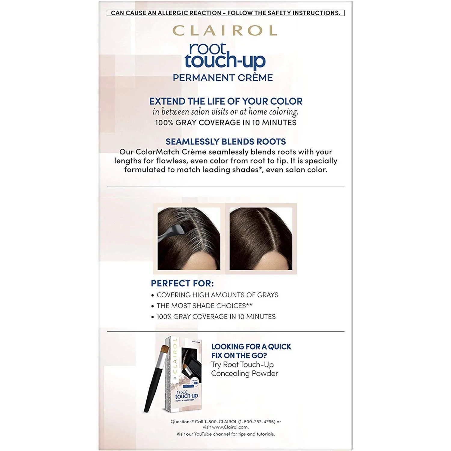 Фарба для волосся Clairol Nice'n Easy Root Touch-Up Темно-коричневий 4, фото №3 Фарба для волосся Clairol Nice'n Easy Root Touch-Up Темно-коричневий 4, фото №3