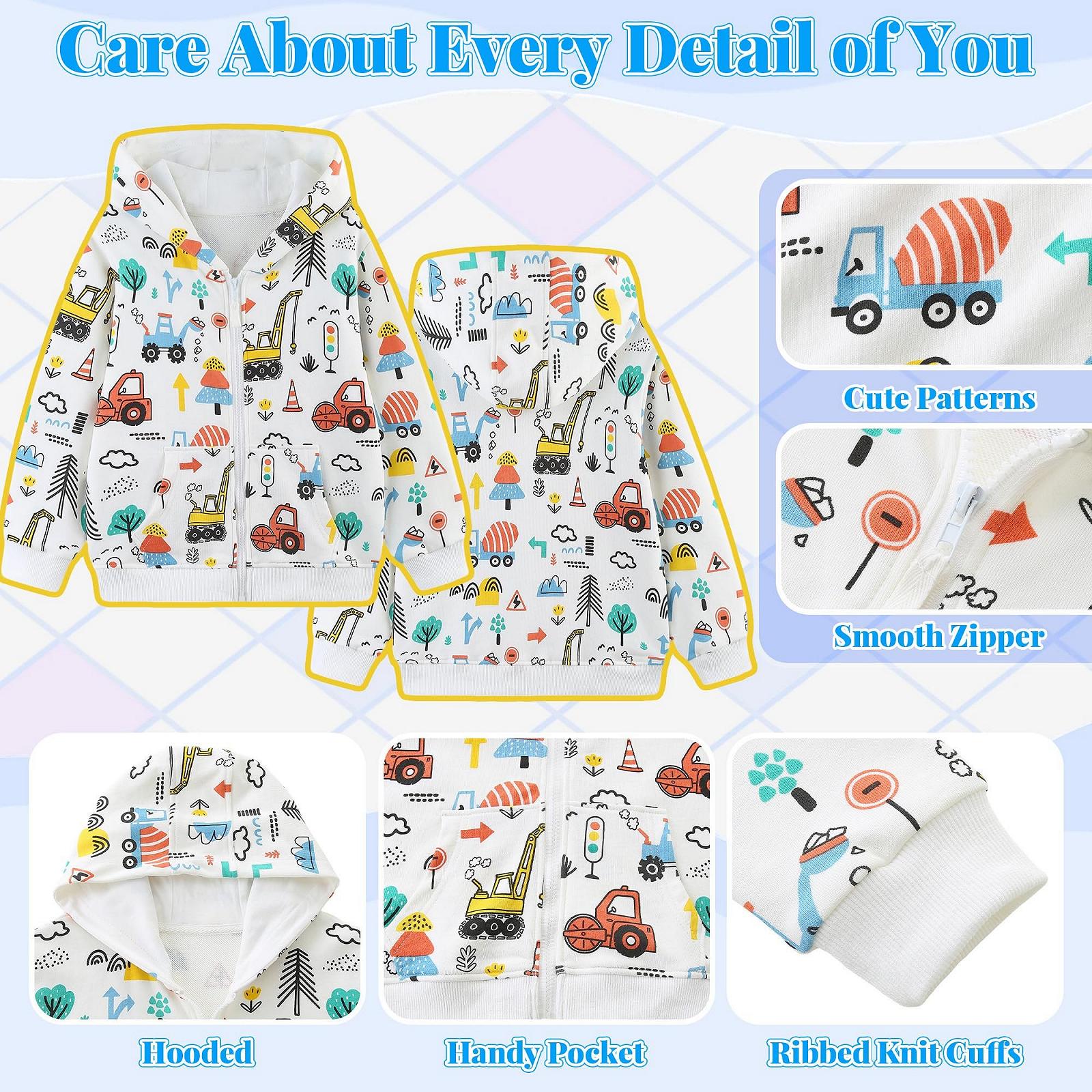 Худі на блискавці Tokeya для хлопчиків, з довгими рукавами, тепла бавовняна Кофта, фото №3