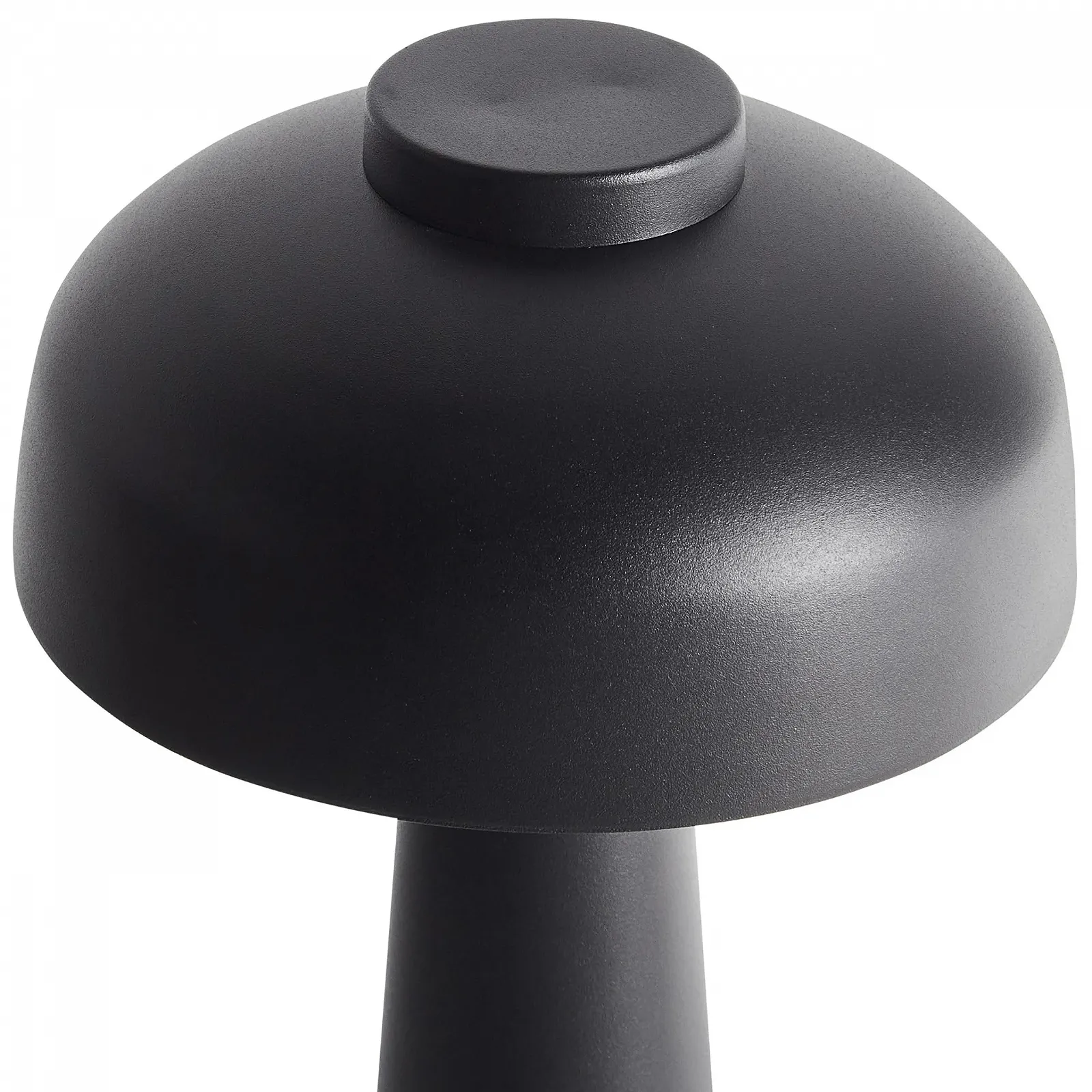 Настільна лампа Beliani Agusan LED Металева Чорна з функцією димування Акумуляторна Бездротова у формі гриба, фото №4