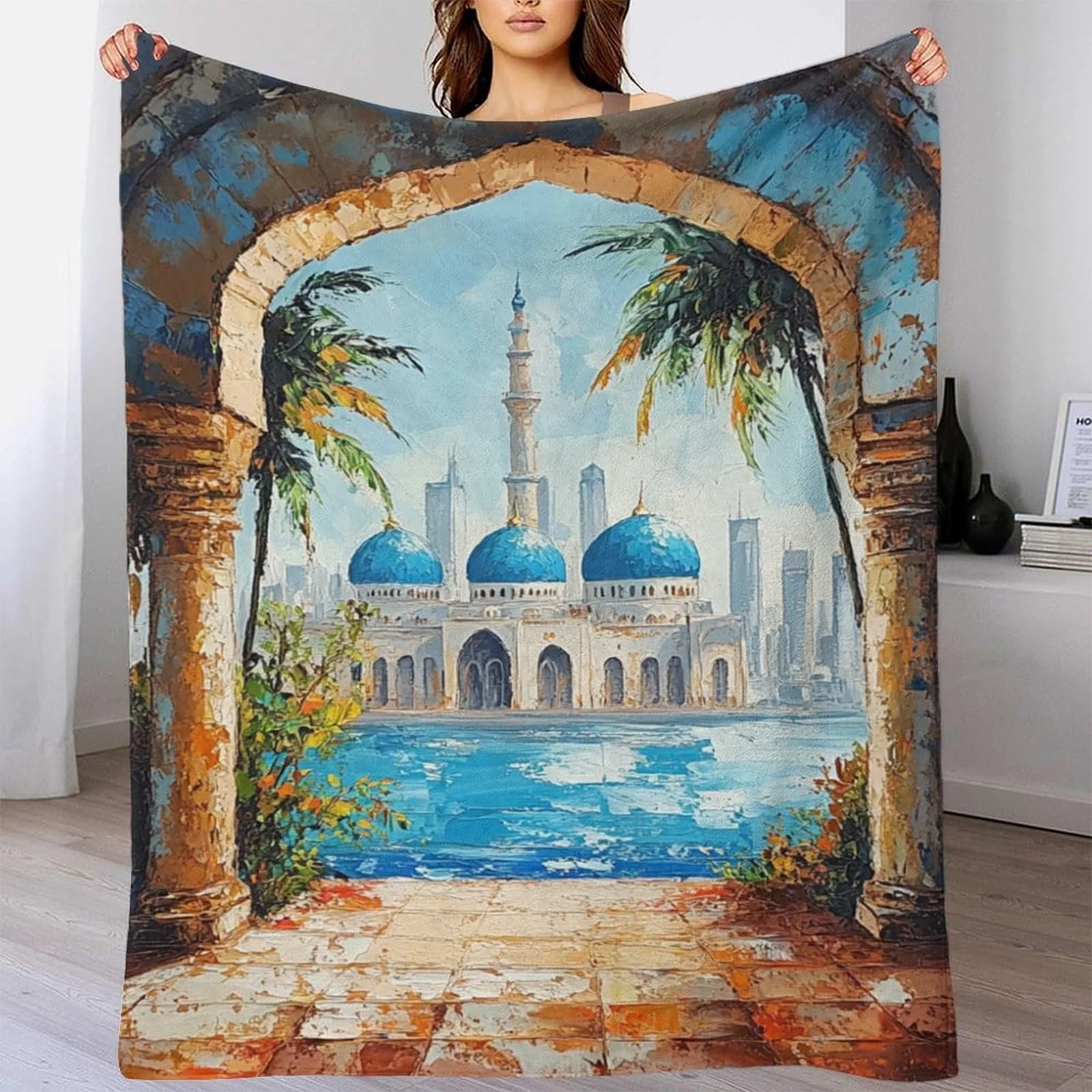 Покривало Stahl Microfaser Wohndecke Tagesdecke Fleece Скандинавська, фото №5