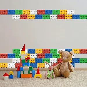 Купити Наклейка на стіну SUPERDANT Будівельні блоки самоклеюча вінілова DIY різнокольорова - Фото 1 Наклейка на стіну SUPERDANT Будівельні блоки самоклеюча вінілова DIY різнокольорова - Фото 1