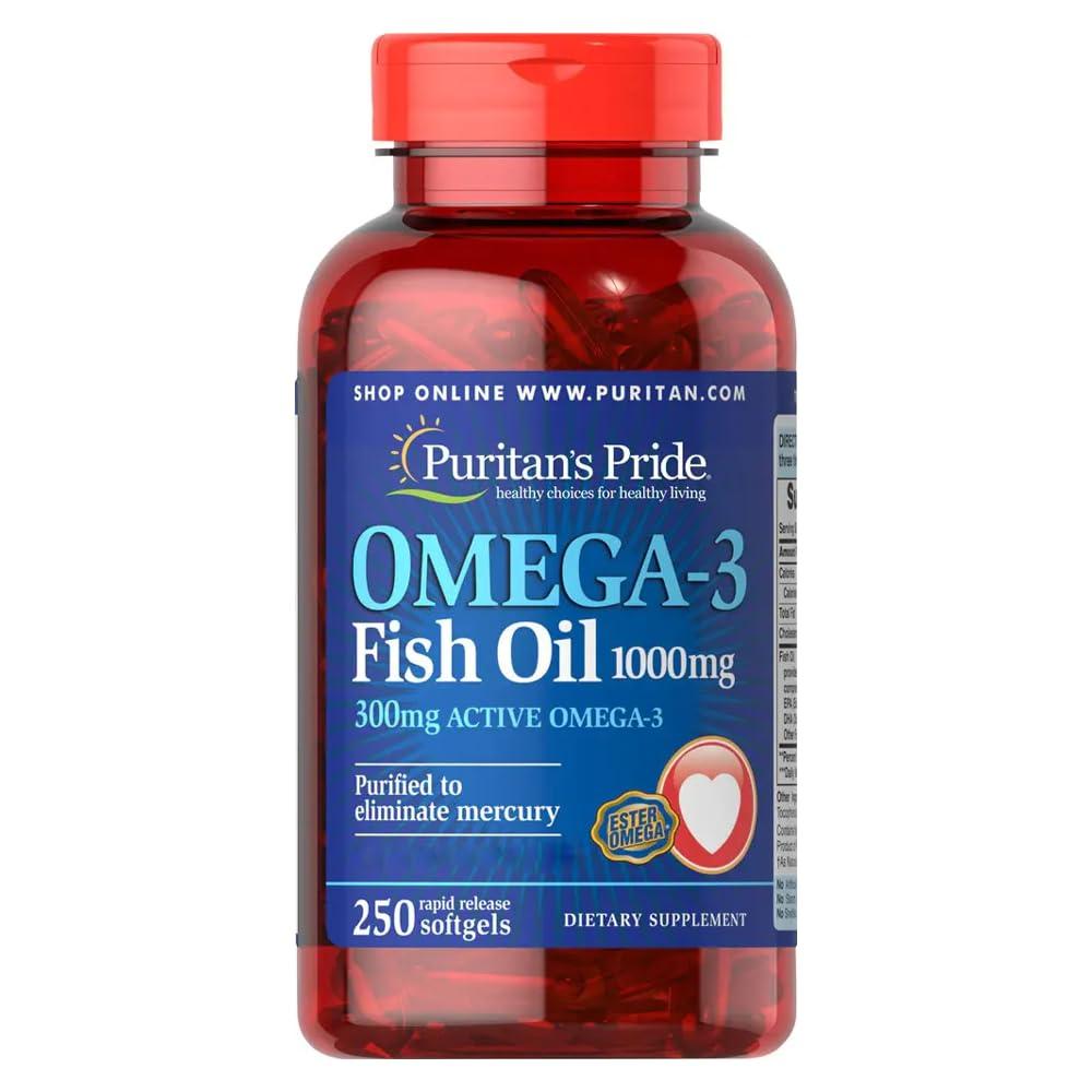 Омега-3 Puritan's Pride Omega-3 Fish Oil 1000 mg 250 Softgels, фото №1 Омега-3 Puritan's Pride Omega-3 Fish Oil 1000 mg 250 Softgels, фото №1