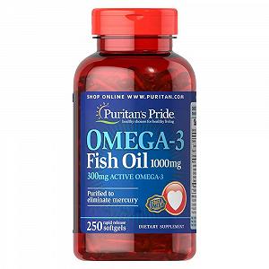 Омега-3 Puritan's Pride Omega-3 Fish Oil 1000 mg 250 Softgels - Фото 1