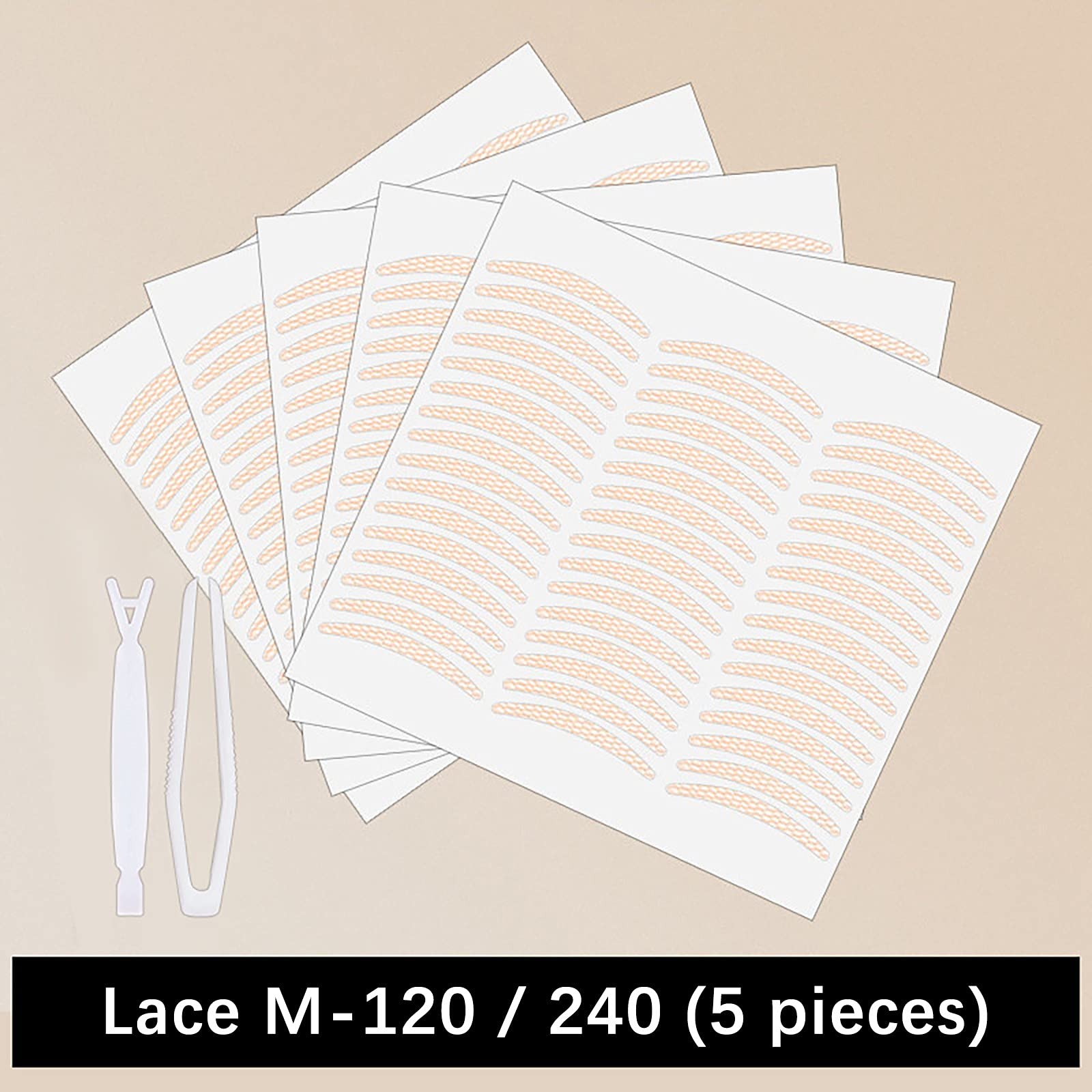 Смуги для повік DiaRom 240 парів водонепроникні з подвійним згином і 1 вилкою, кольору шкіри, фото №3 Смуги для повік DiaRom 240 парів водонепроникні з подвійним згином і 1 вилкою, кольору шкіри, фото №3