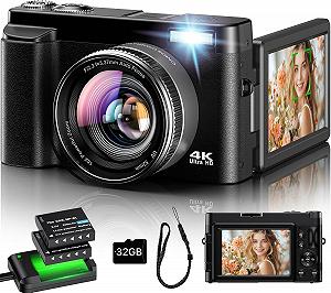 Цифровая Камера 4K Brand Series 48MP 16X Зум Черный - Фото 1