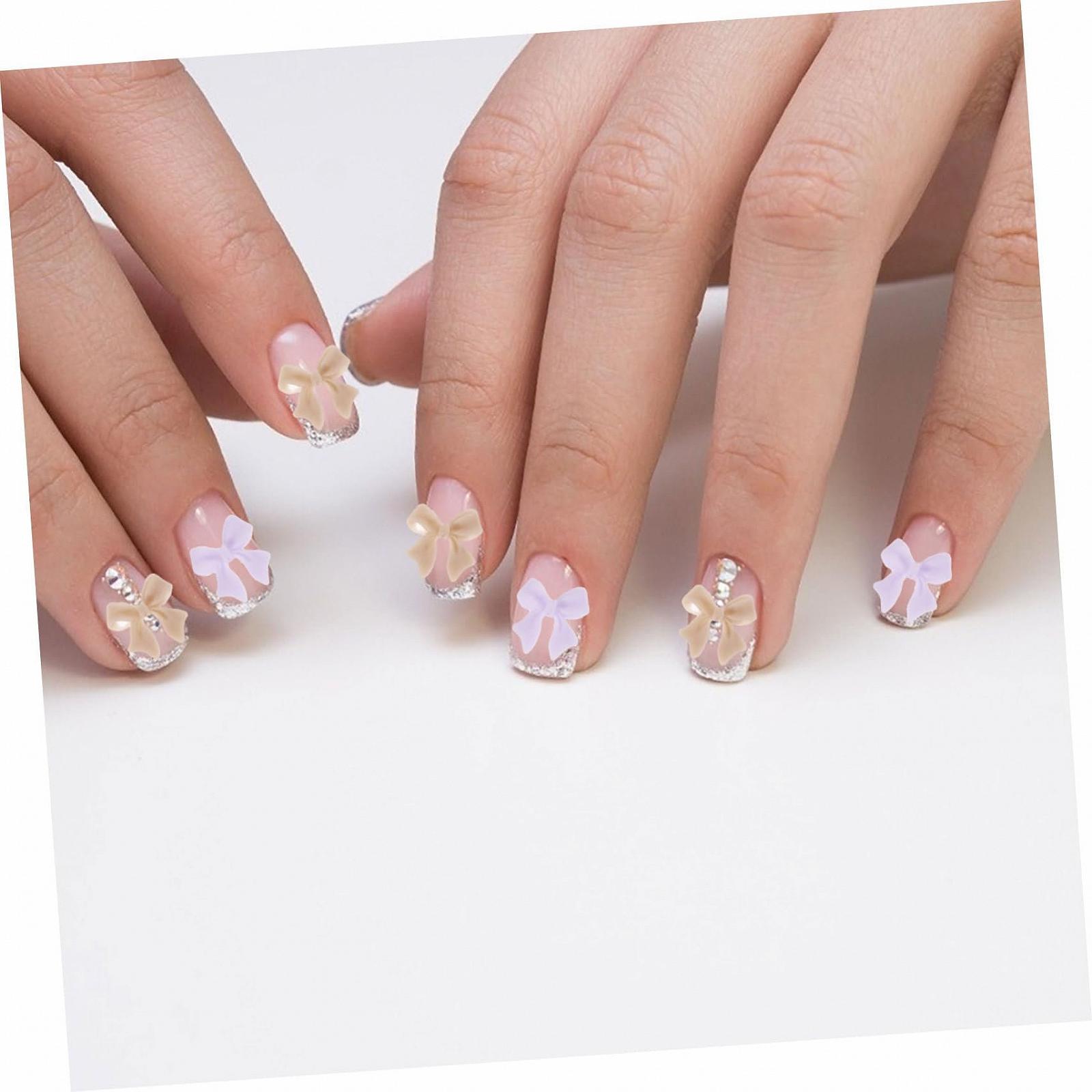 Украшение для ногтей FRCOLOR Бантики для маникюра Полярное сияние, смола, 2 шт, фото №7