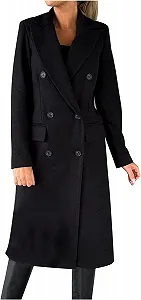 Пальто Vagbalena Женское Длинное Теплое из искусственной овчины - Фото 1