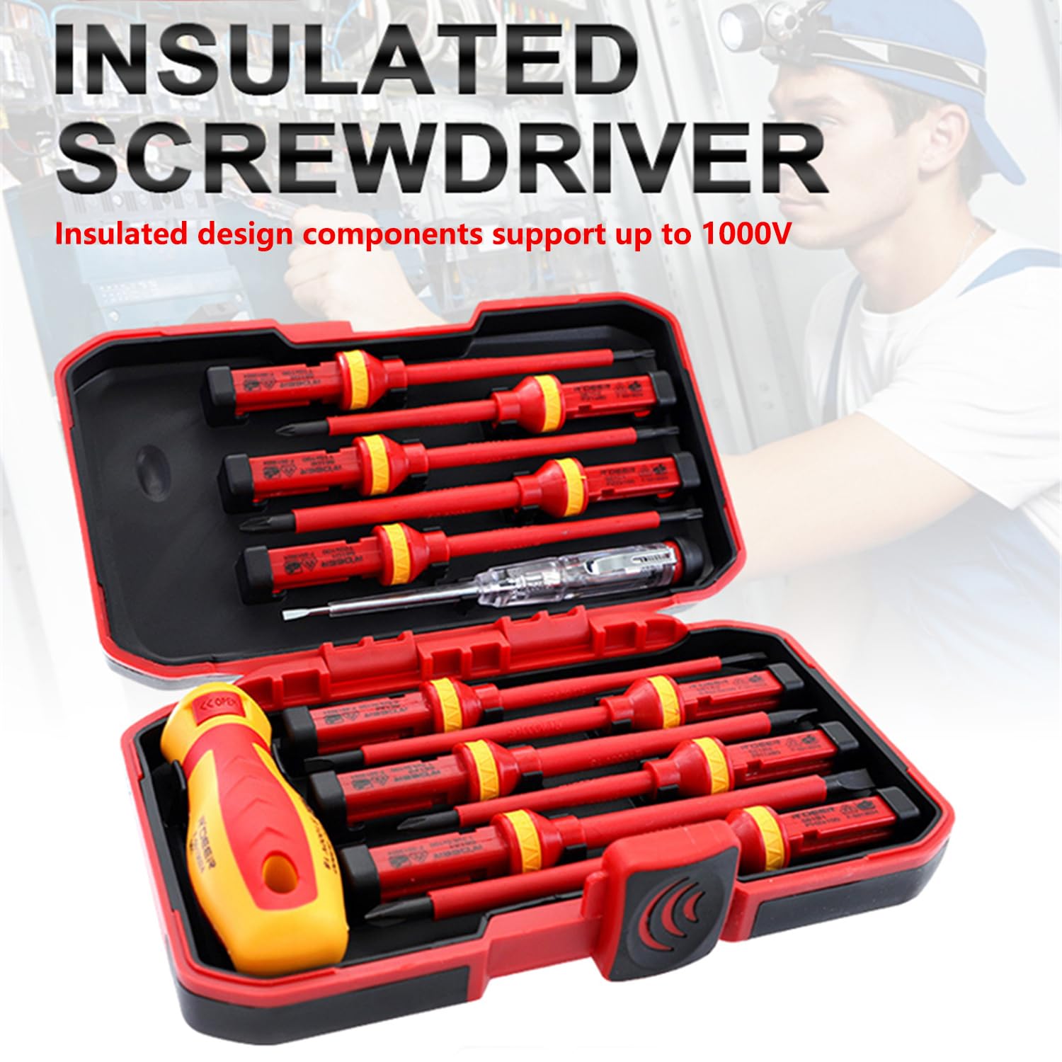 Комплект викруток VDE 13 шт з магнітом, фото №3 Комплект викруток VDE 13 шт з магнітом, фото №3