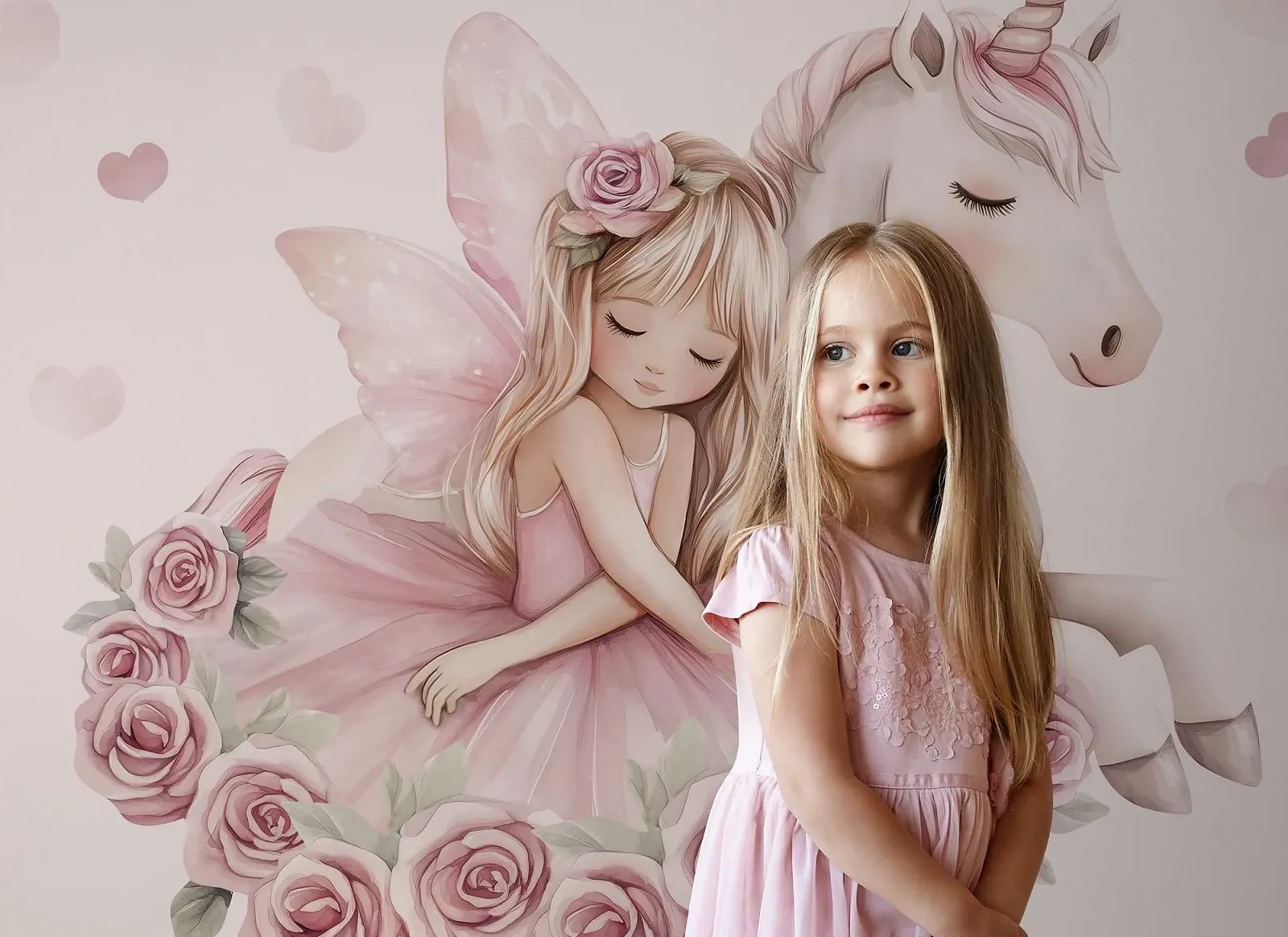 Наклейка на стіну osomhome Unicorn + Ballerina L, фото №1