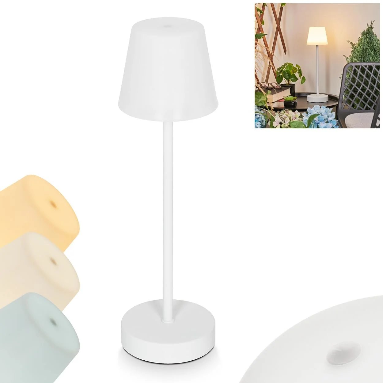 Настільна лампа Mazda LED Outdoor Пластик Білий 11 см USB-C Battery 2.2 Вт 250 Люмен, фото №1