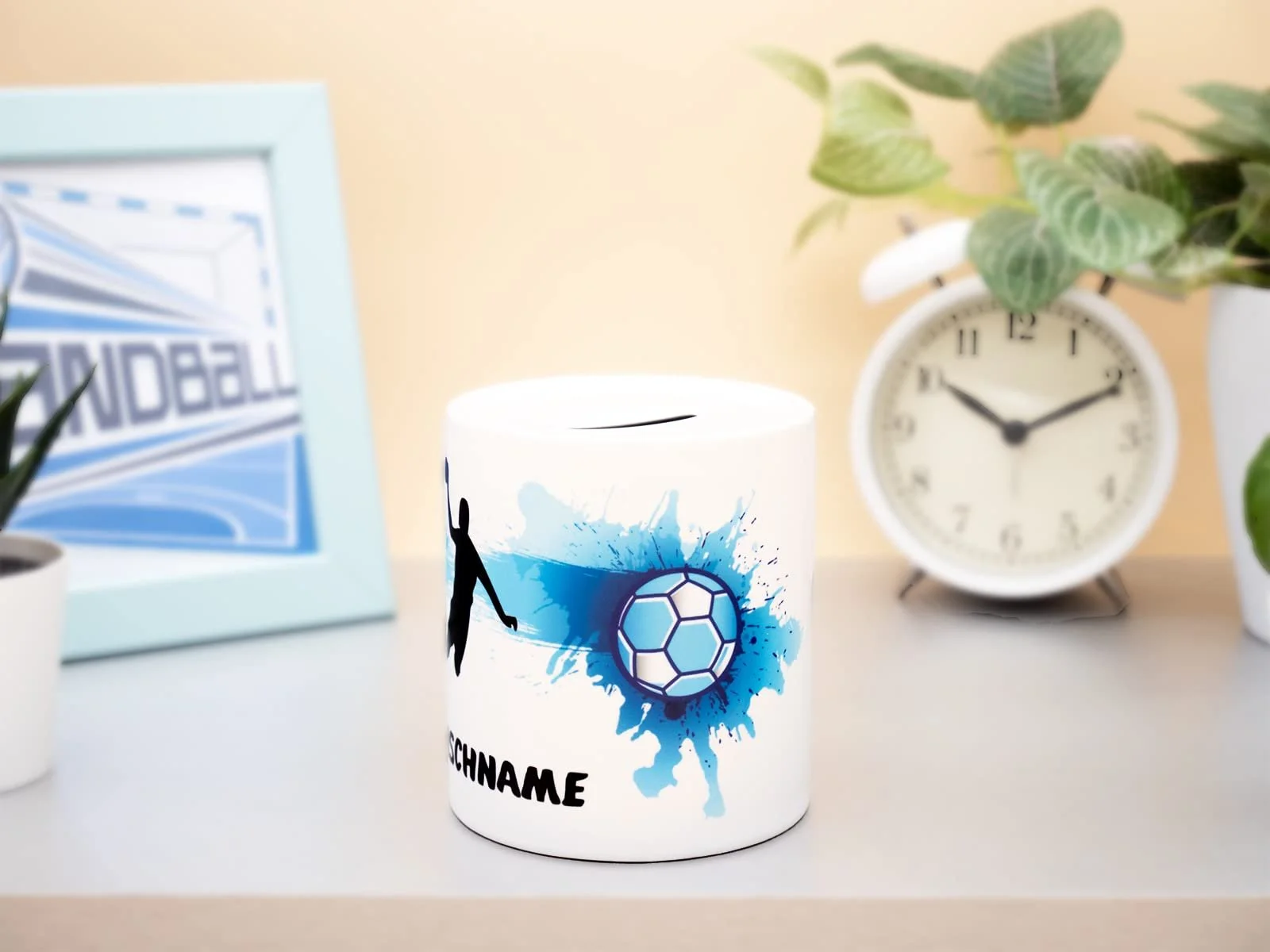 Копилка Керамическая Гандбол Белая, фото №4