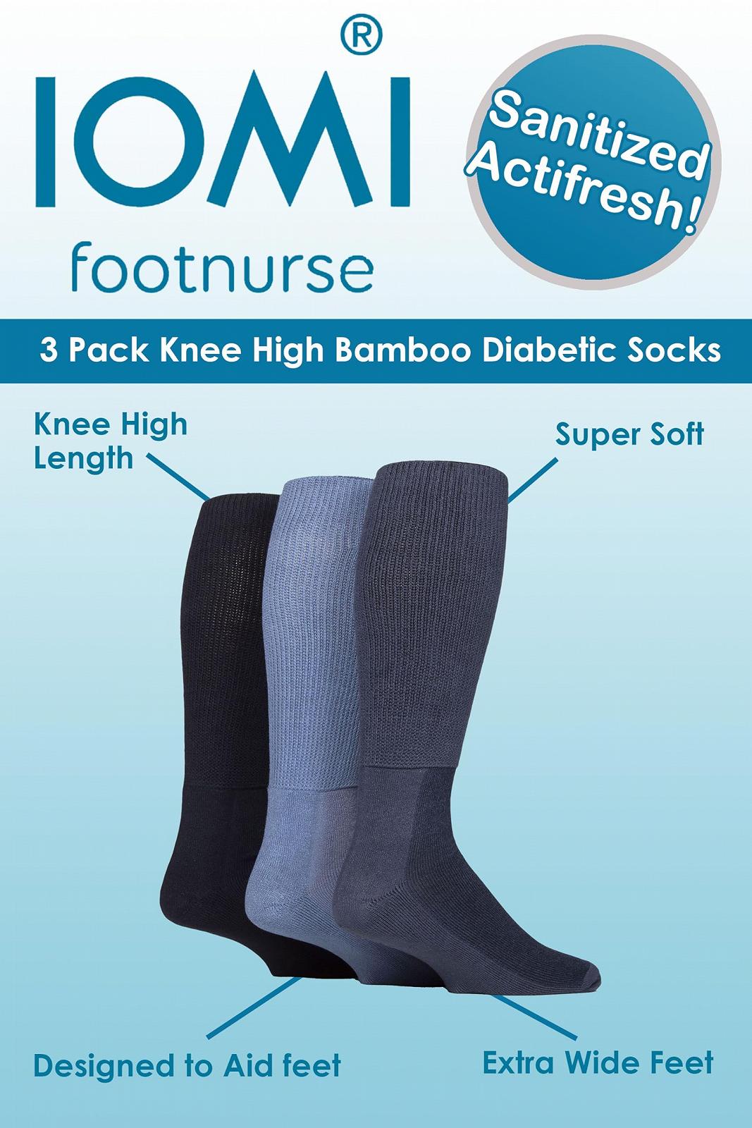 Гольфи IOMI Набір з 3 пар Діабетичні шкарпетки без гумки Екстра широкі бамбукові діабетичні шкарпетки, фото №4