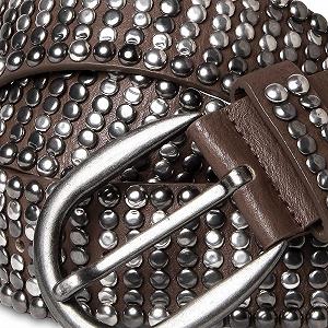 Ремень Caspar GU278 Широкий Женский Винтажный с Заклепками synthetic.ua - Фото 1