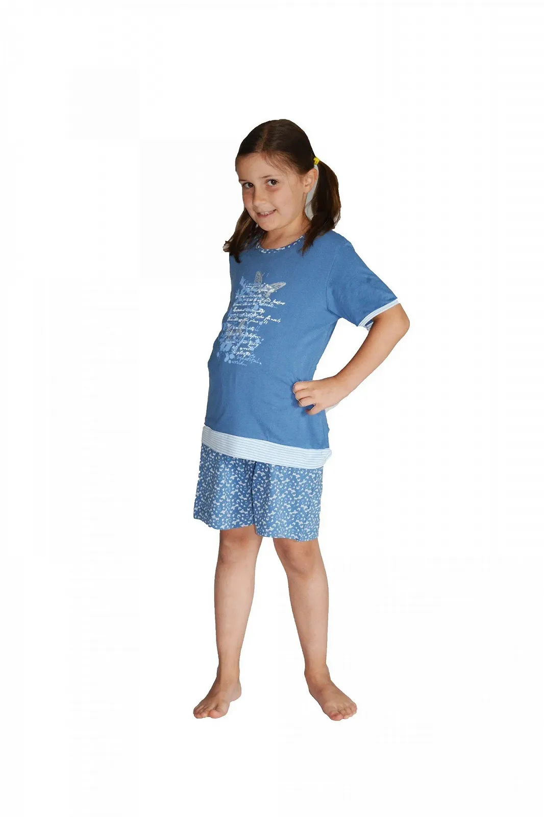Комплект пижамный Normann Copenhagen Шорты с коротким рукавом для девочки с бабочкой 181 405 90 212, фото №2