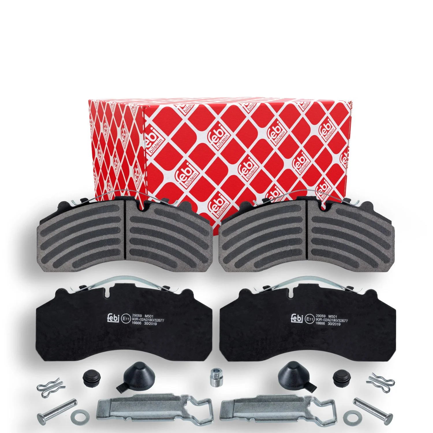 Комплект гальмівних колодок, дискові гальма FEBI BILSTEIN 16666 для DAF IVECO MAN SCANIA SAF, фото №1 Комплект гальмівних колодок, дискові гальма FEBI BILSTEIN 16666 для DAF IVECO MAN SCANIA SAF, фото №1