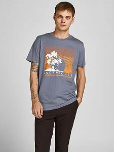 Футболка JJPALM TEE SS 12200243-Grisaille-Fit:Standard Fit Jack&Jones Сірий M - Фото 1