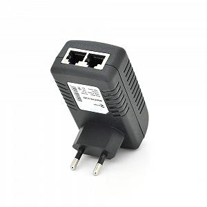 POE инжектор RITAR RT-PIN-24/12EU, 24V 0,5A 12Вт с портами Ethernet 10/100Мбит/с, EU PLUG