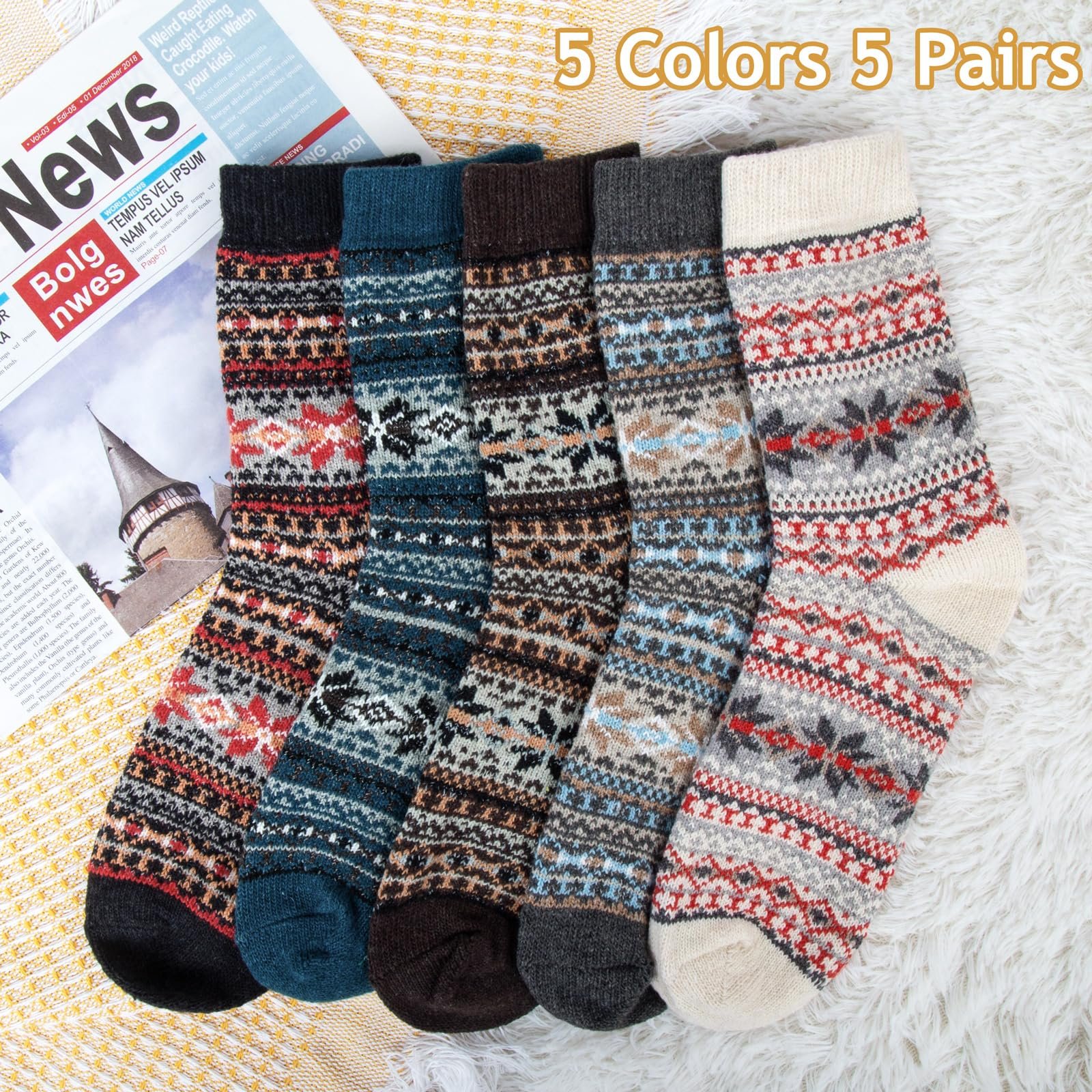 Термошкарпетки Жіночі Вовняні 5 пар, фото №5