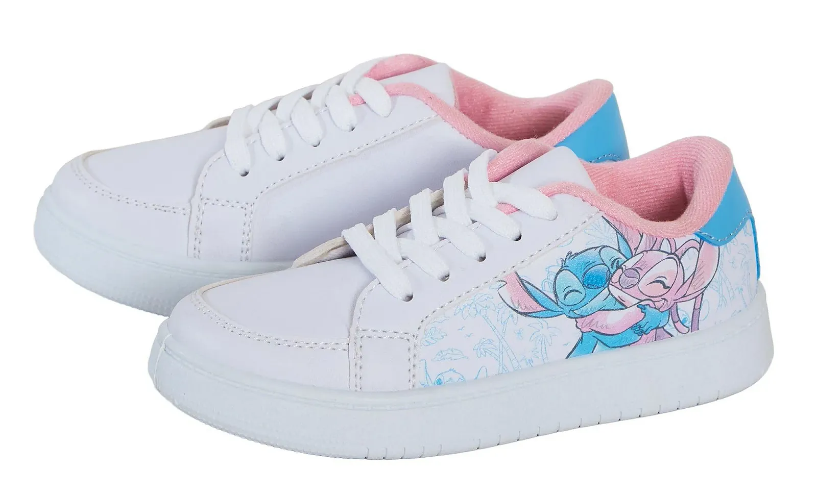 Кросівки Disney Stitch Білі Stitch & Angel на шнурівці, фото №2