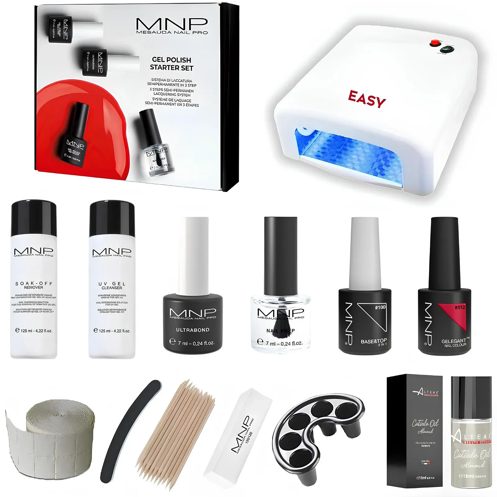 Гель-лак Mesauda MNP Starter Kit 7 мл + Аксесуари + УФ Лампа, фото №1