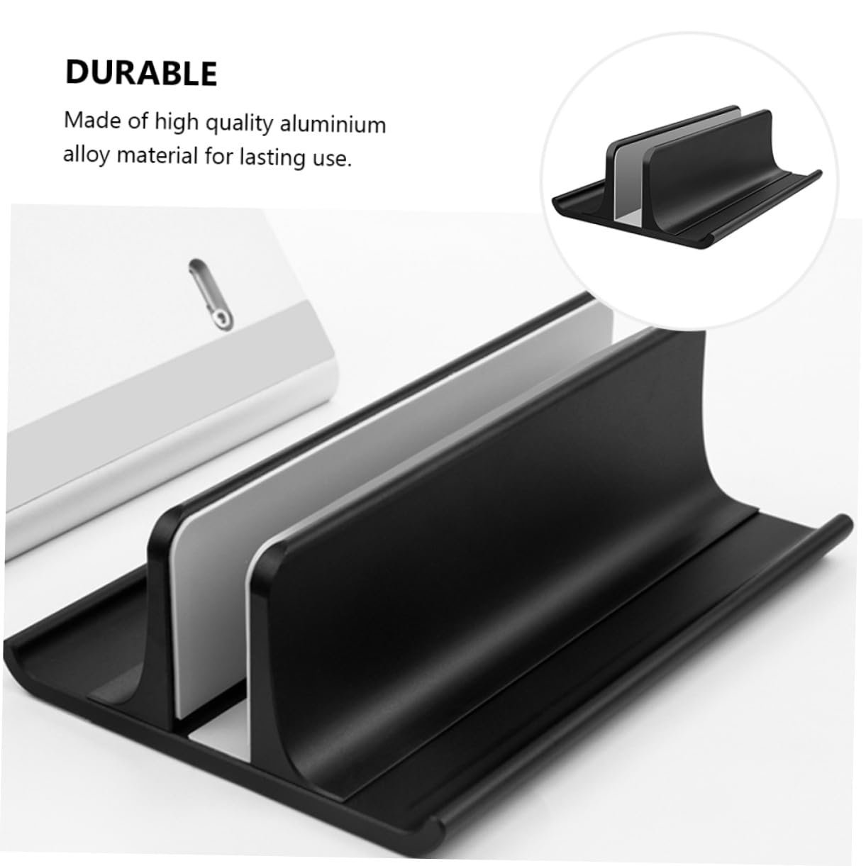 Подставка Вертикальная Tofficu Алюминиевый сплав Регулируемая Подставка-радиатор для ноутбука с нескользящей силиконовой накладкой, фото №4