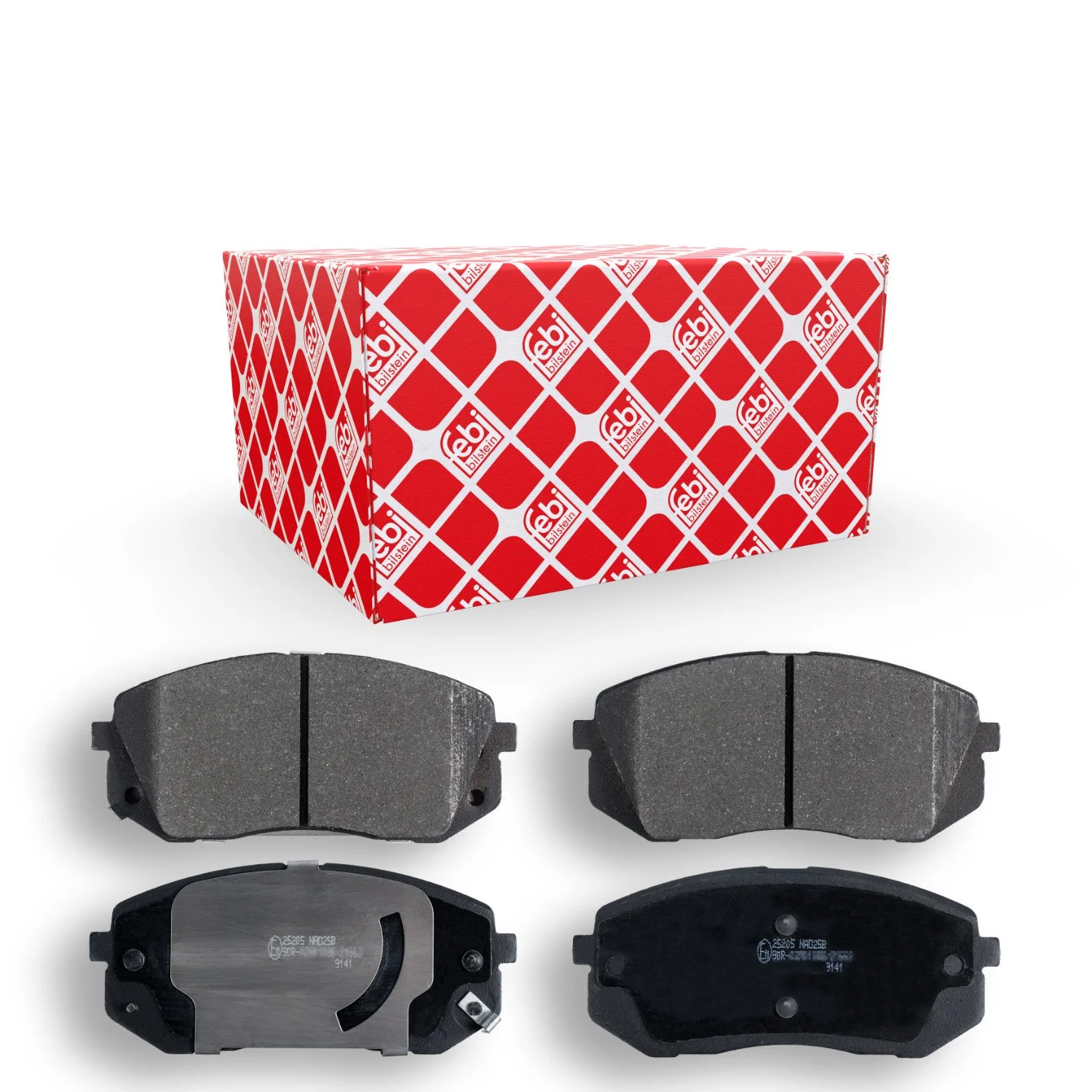 Комплект гальмівних колодок FEBI BILSTEIN 116265 для HYUNDAI KIA передня вісь, фото №1