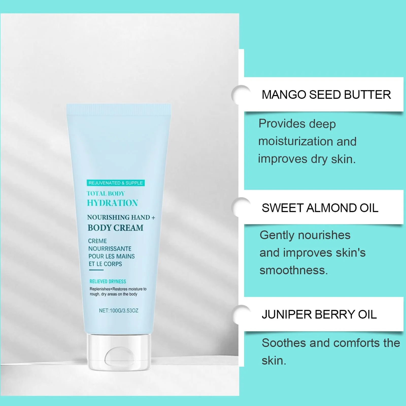 Лосьон для тела (2 шт.) Интенсивный увлажняющий крем для сухой и упругой кожи, питательный крем для рук и тела, для нежной и гладкой кожи, идеально подходит для ежедневного ухода за телом после душа, фото №4 Лосьон для тела (2 шт.) Интенсивный увлажняющий крем для сухой и упругой кожи, питательный крем для рук и тела, для нежной и гладкой кожи, идеально подходит для ежедневного ухода за телом после душа, фото №4