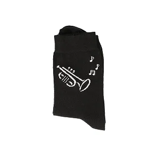 Носки Музыка Трубы Тканые Black & White Edition Пара synthetic.ua - Фото 1
