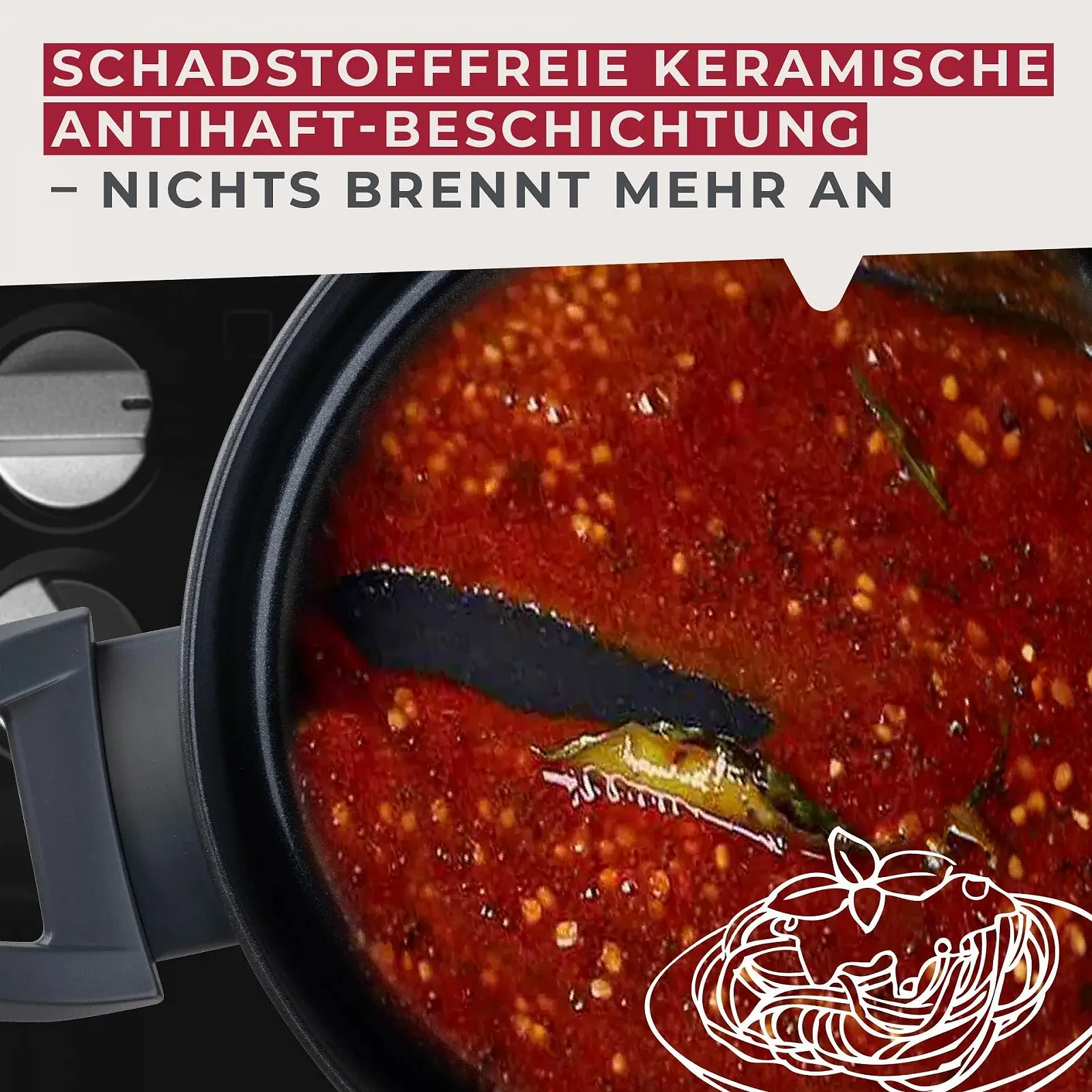 Кастрюля Fackelmann Statement 20 см с керамическим покрытием из переработанного алюминия с антипригарным покрытием, фото №4 Кастрюля Fackelmann Statement 20 см с керамическим покрытием из переработанного алюминия с антипригарным покрытием, фото №4