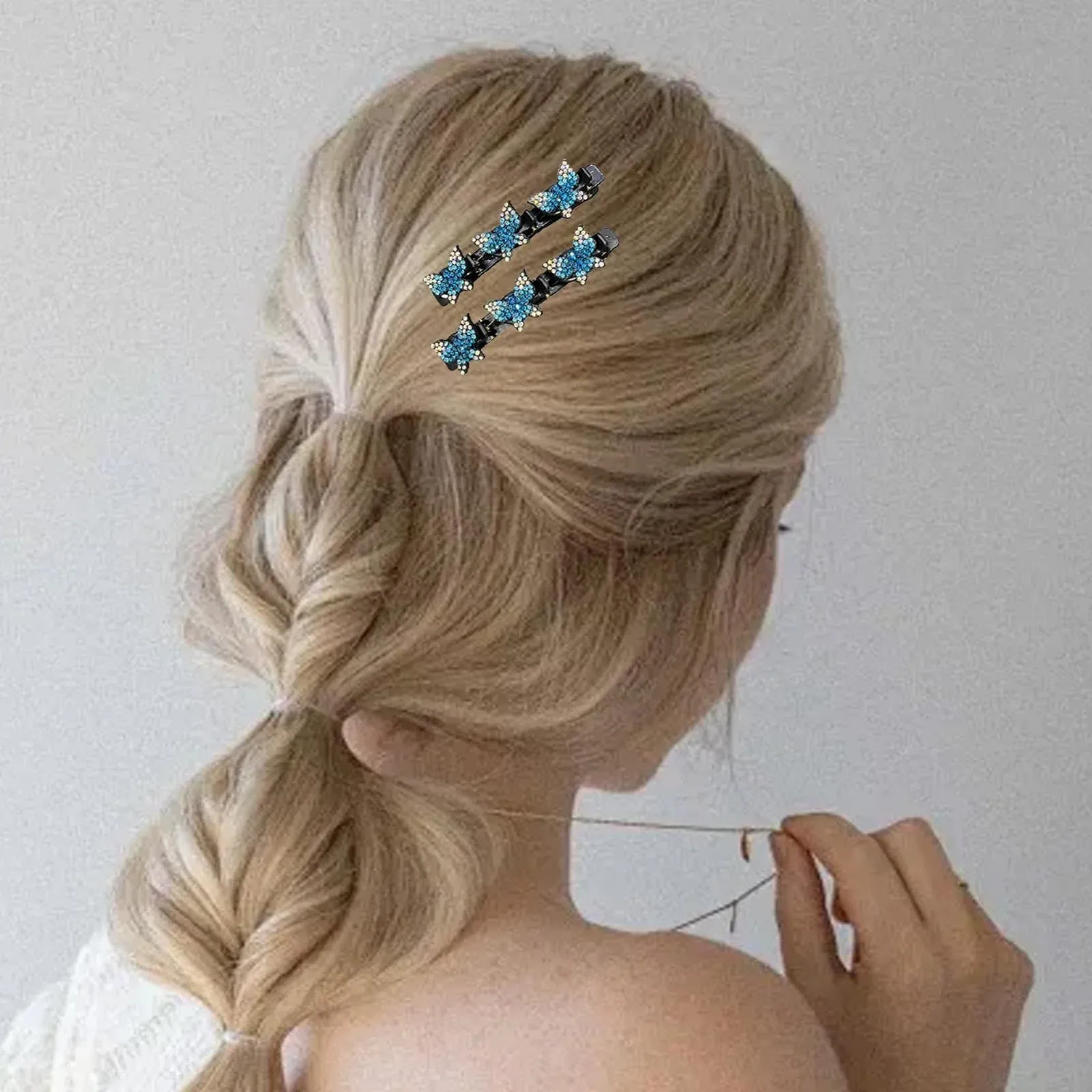 Заколка для волос плетёная Brand Series Model с бабочками, для женщин, блестящая, фото №3 Заколка для волос плетёная Brand Series Model с бабочками, для женщин, блестящая, фото №3