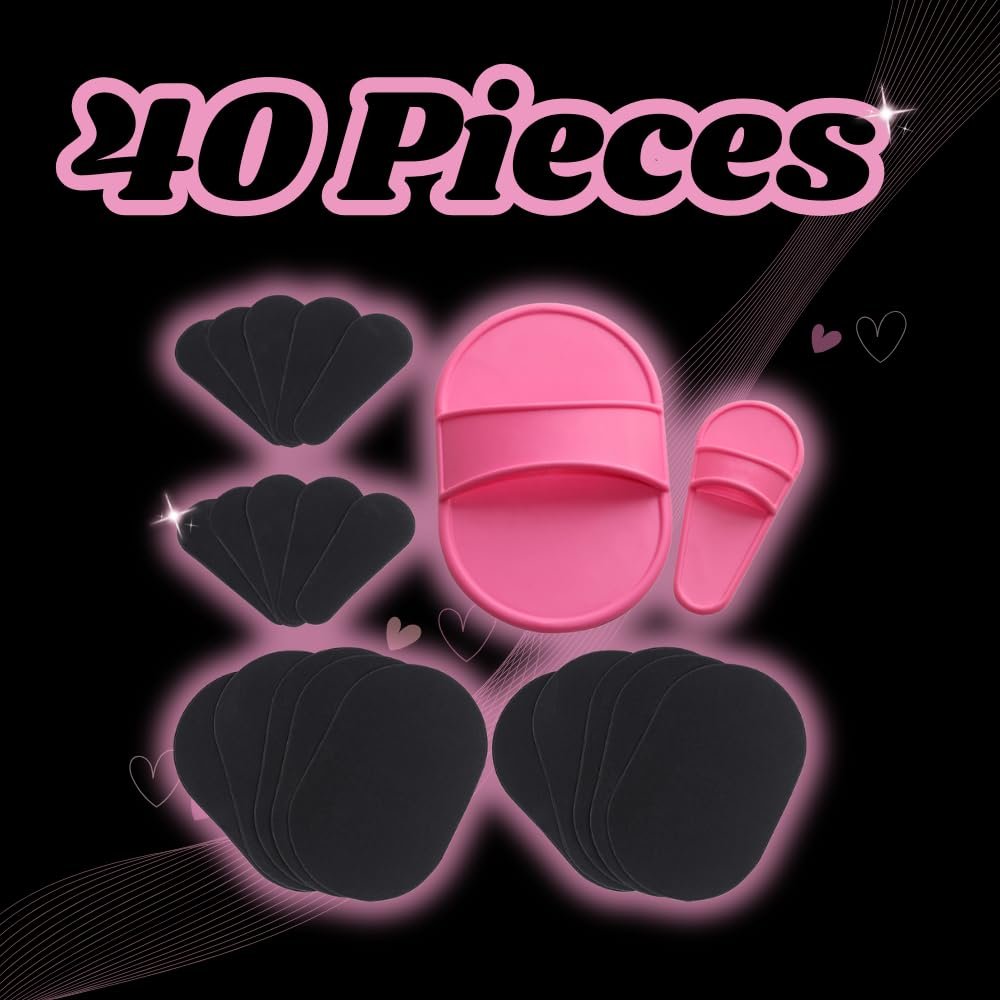 Набор для удаления волос и пилинга TRIXES 40 дисков Pink/Black, фото №6