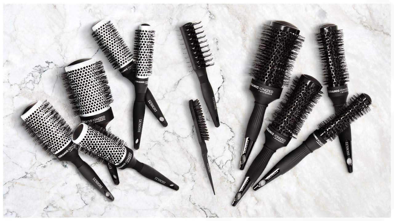 Щетка для волос TB TOOLS FOR BEAUTY LUSSONI DuoVent Professional Двусторонняя для укладки очень коротких волос антистатическая черная 1 шт, фото №3