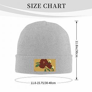 Вязаная Шапка BROLEO рисунок красного лунного цветка synthetic.ua - Фото 1